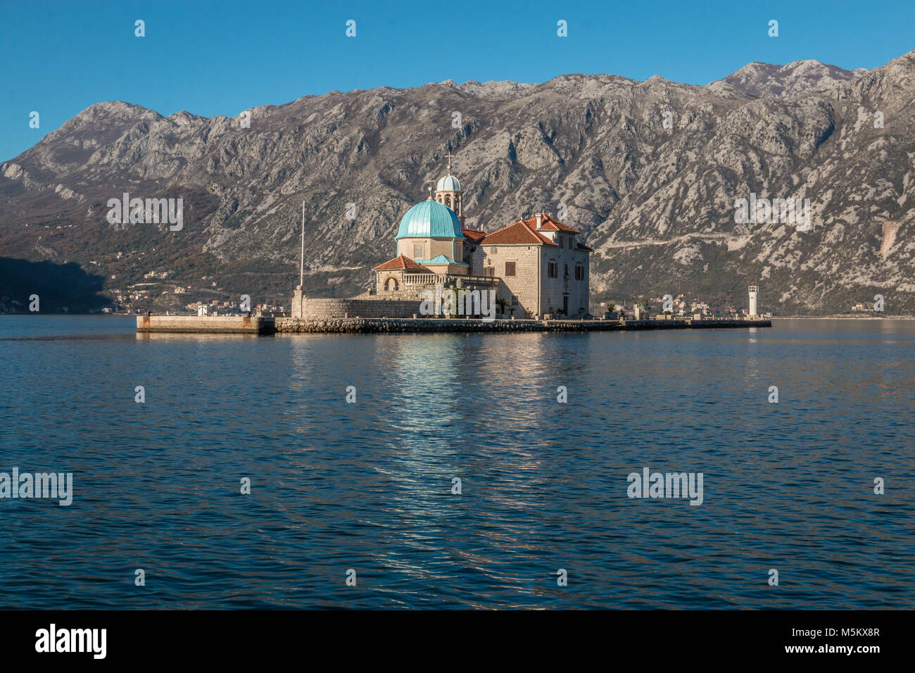 Unsere Liebe Frau von Felsen in Montenegro Stockfoto