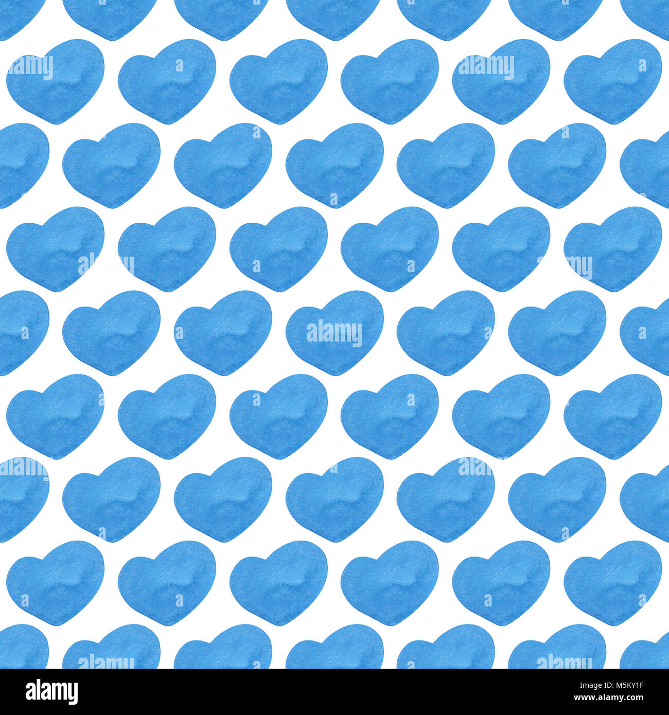 Hand gemalte Aquarell Herzen. Nahtlose Muster. Stockfoto