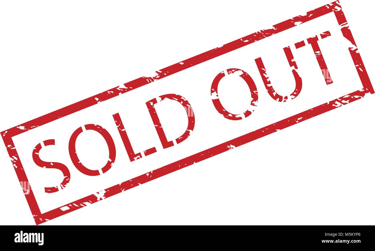 Ausverkauft Stempel. Stempel grunge Rot. Ausverkauft Text markieren. Vector Illustration Stock Vektor