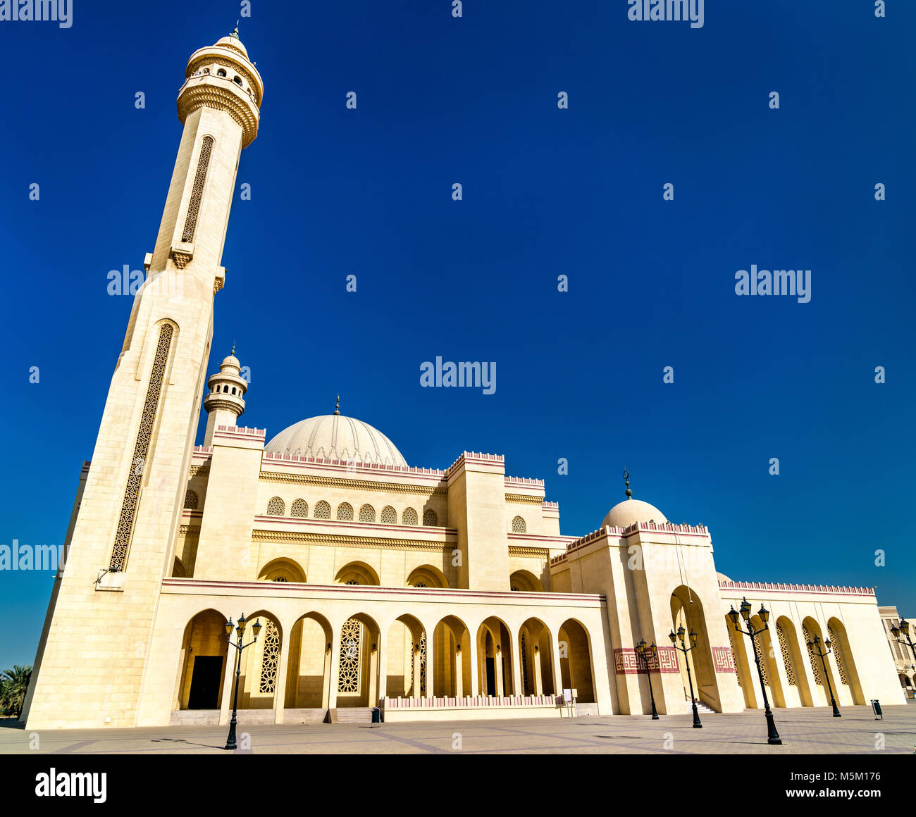 Al Fateh Grand Moschee in Manama, der Hauptstadt von Bahrain Stockfoto