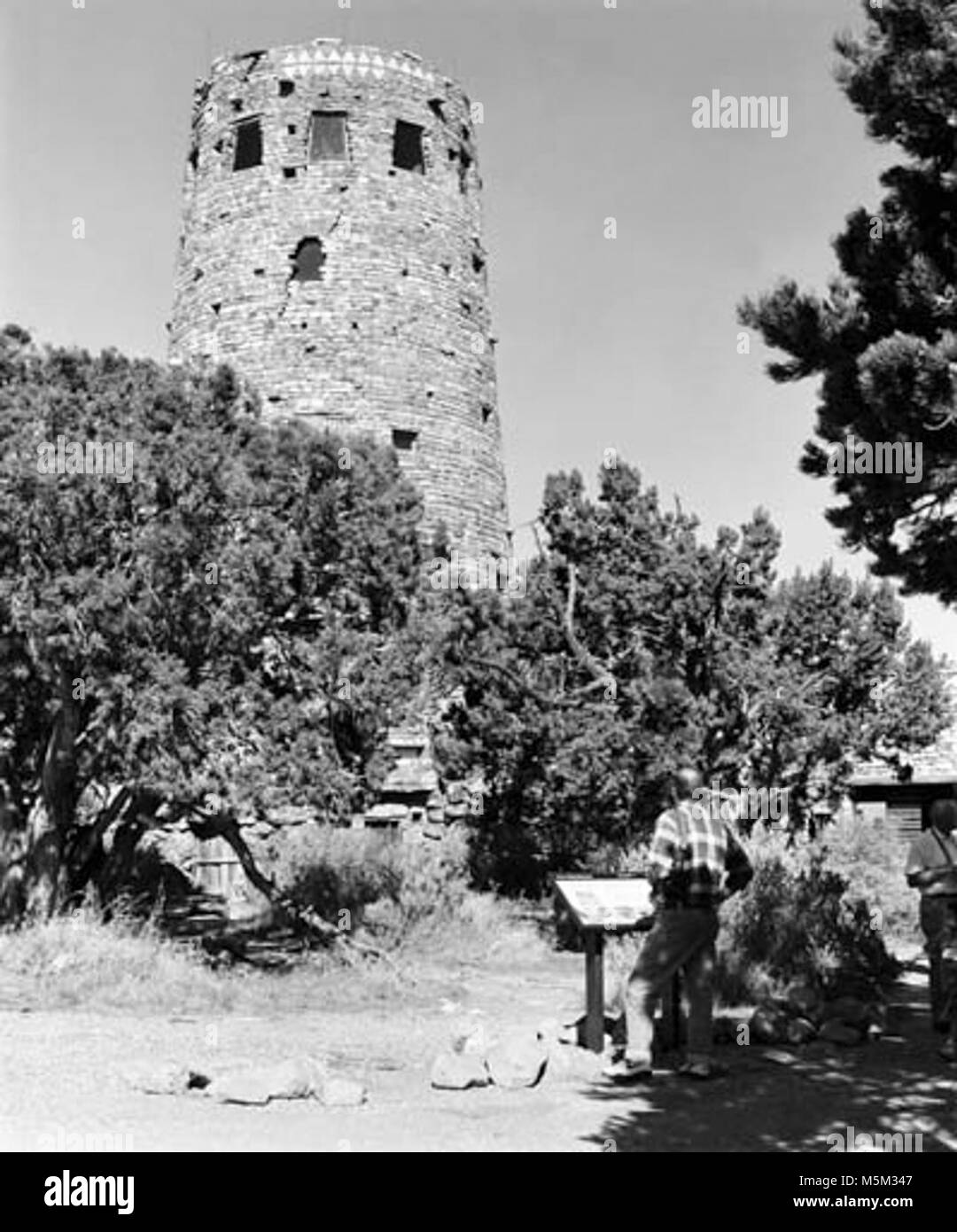 Grand Canyon historisch-Referenz für Desert View Wachtturm-Design. SUN TEMPELRUINE WÄNDE, MEVE N.P. Verwendet von Mary Colter während der WACHTTURM-DESIGN. Sept. 1995. Stockfoto