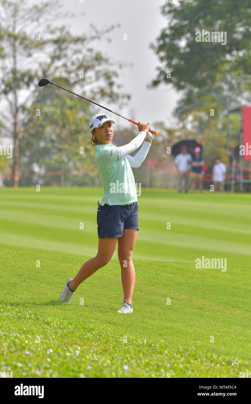 CHONBURI - Februar 24: Lydia Ko von Neuseeland in Honda LPGA Thailand 2018 im Siam Country Club, Old Course am 24. Februar 2018 in Pattaya, Chonburi, Thailand. Stockfoto