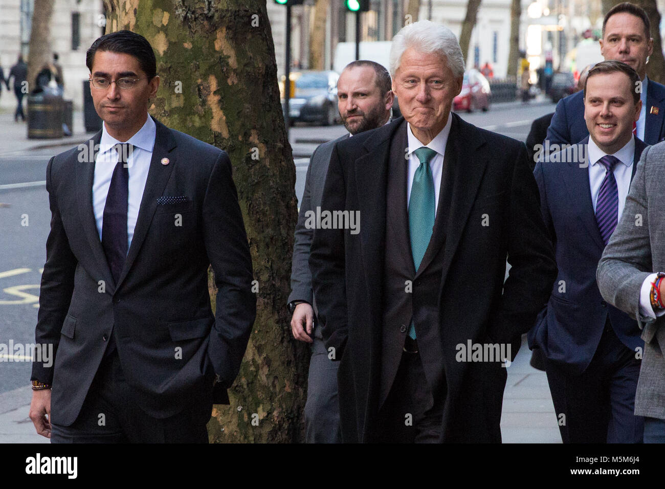 London, Großbritannien. 24. Februar, 2018. Bill Clinton, ehemaliger Präsident der Vereinigten Staaten, kommt eine Grundsatzrede auf der Welt Patientensicherheit Gipfel in Westminster zu liefern. Credit: Mark Kerrison/Alamy leben Nachrichten Stockfoto