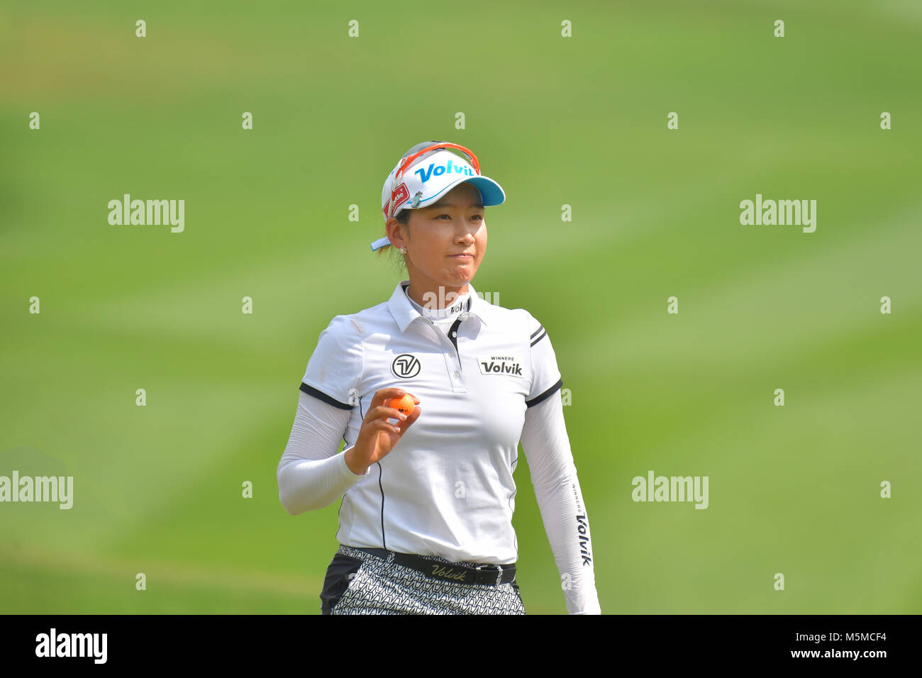 Chonburi, Thailand. 24. Februar, 2018. Chella Choi der Republik Korea auf Honda LPGA Thailand 2018 im Siam Country Club, Old Course am 24. Februar 2018 in Pattaya, Chonburi, Thailand. Credit: chatchai Somwat/Alamy leben Nachrichten Stockfoto