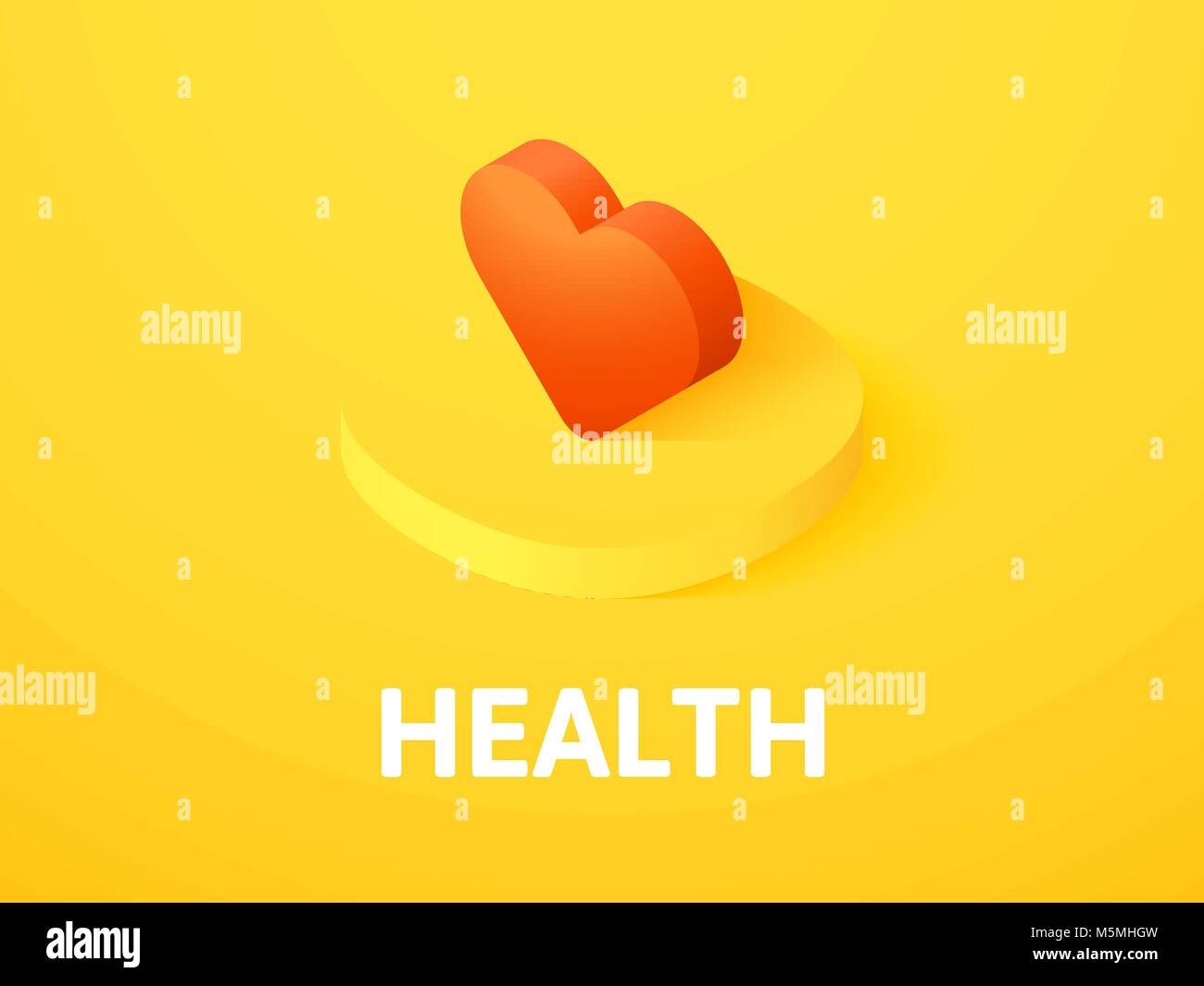 Gesundheit isometrische Symbol Farbe Hintergrund isoliert Stock Vektor