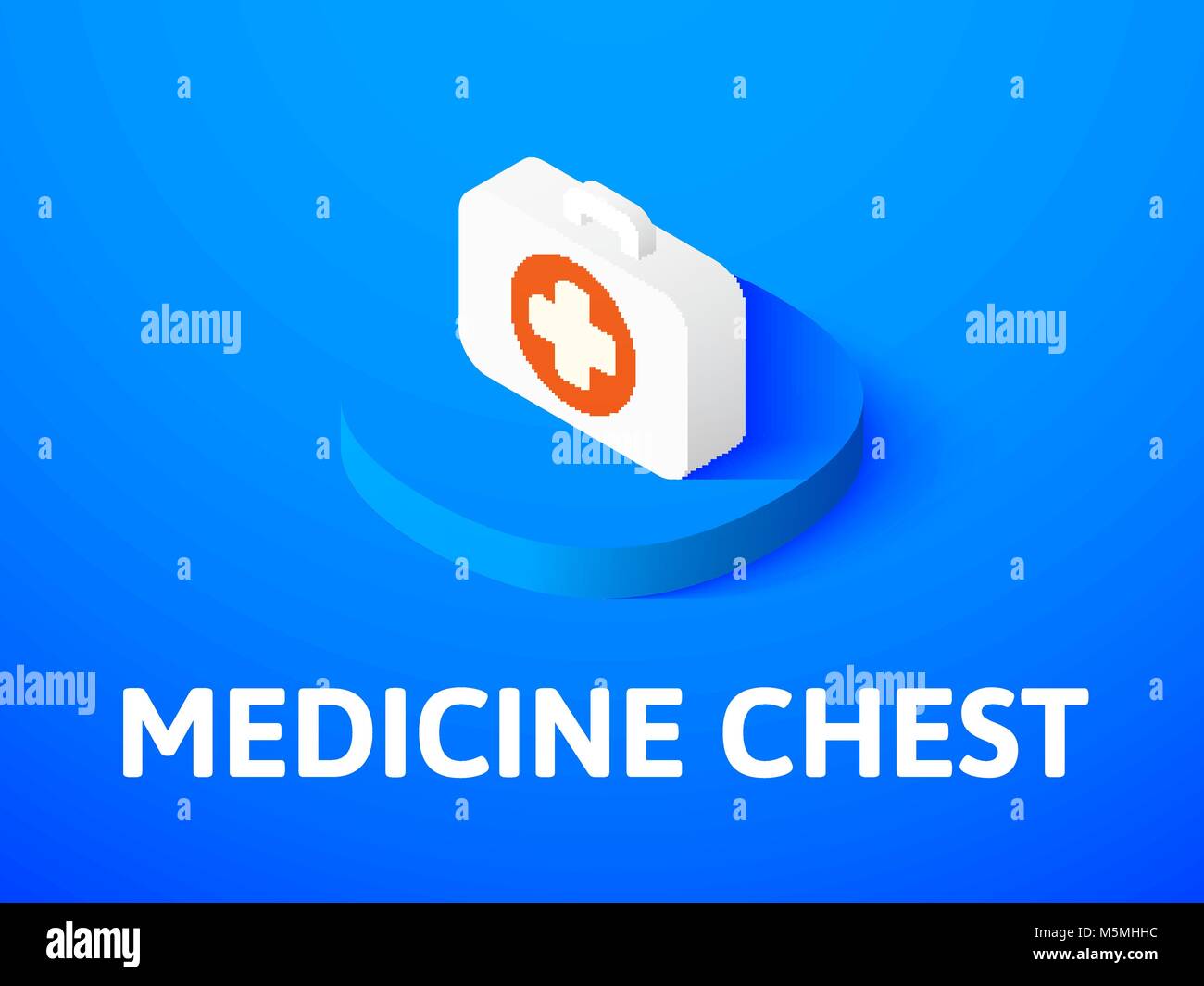 Medizin Brust isometrische Symbol Farbe Hintergrund isoliert Stock Vektor