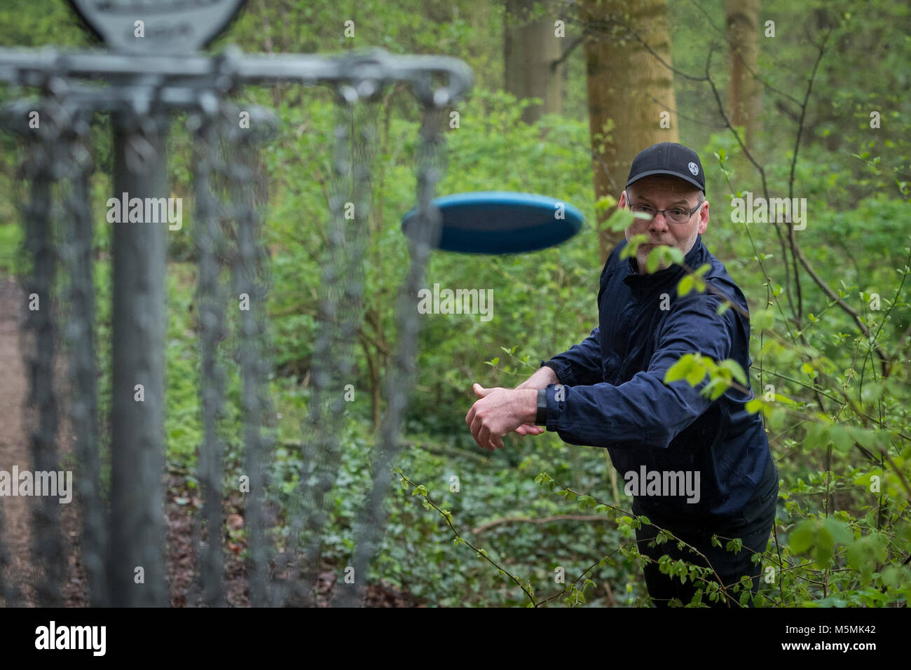 Die Niederlande. Rijswijk. 01-04-2017. Niederländische Meisterschaft Disc Golf. Stockfoto