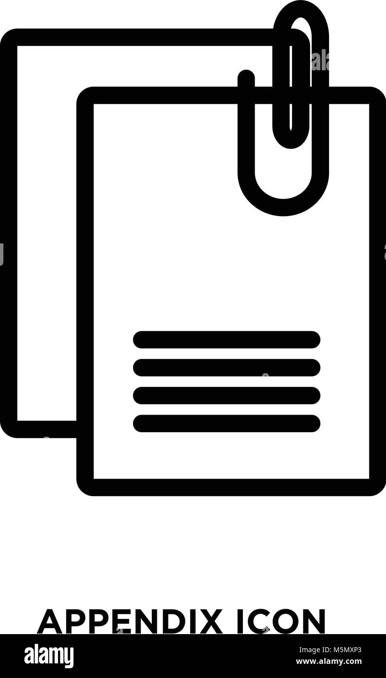 Anhang Symbol Vektor Stock-Vektorgrafik - Alamy