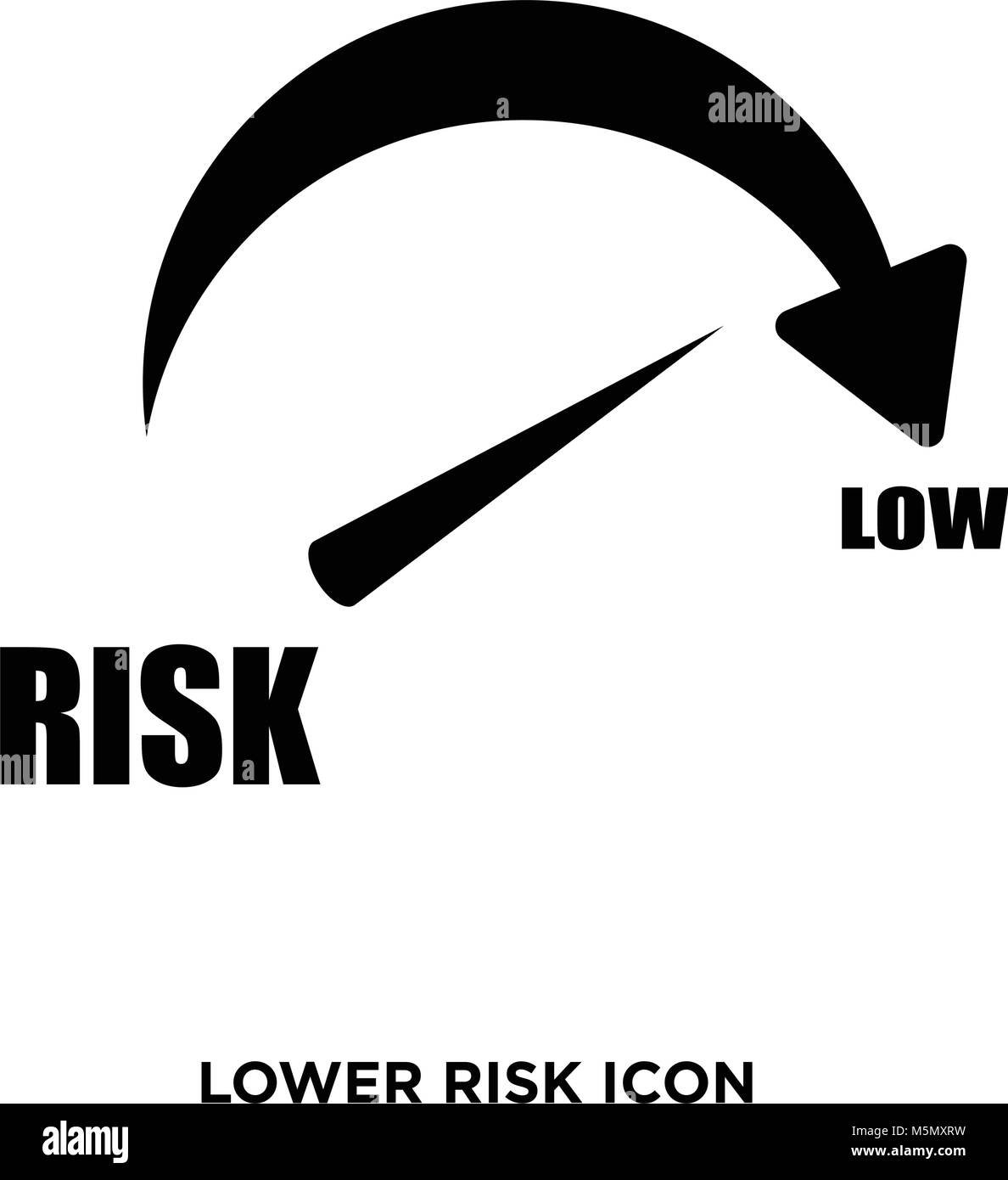 Geringeres Risiko Symbol Stock Vektor