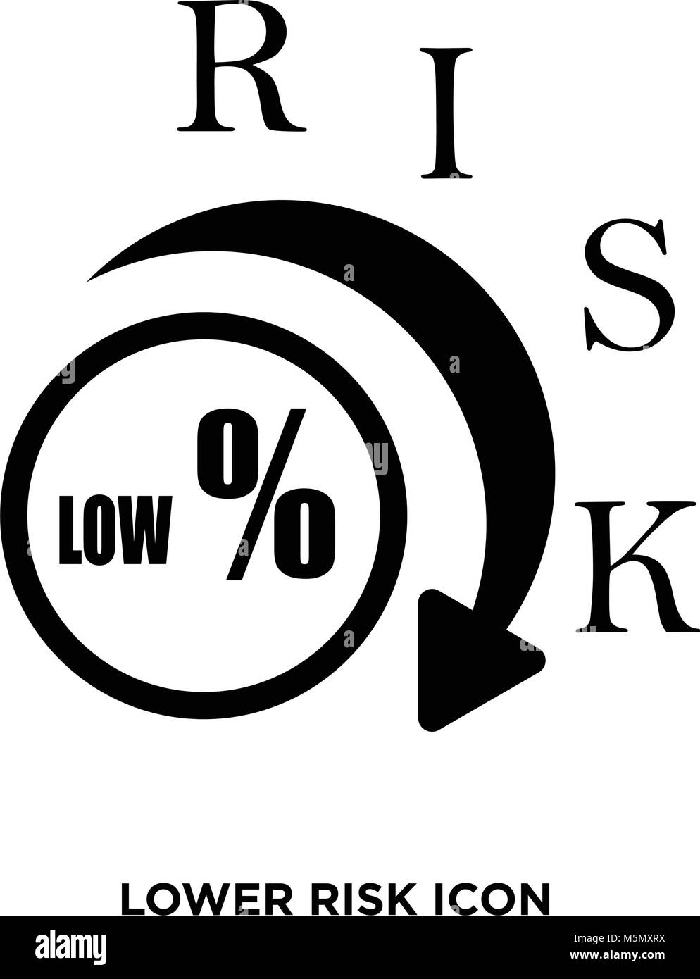 Risk management icon flat icon -Fotos und -Bildmaterial in hoher