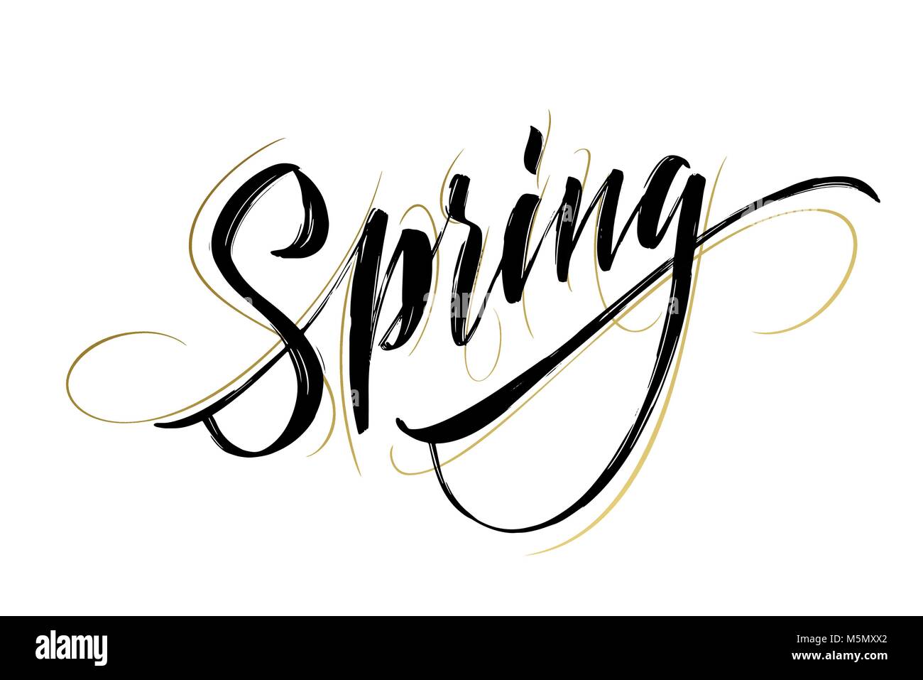 Feder handschriftliche Schriftzug. Schöne moderne Kalligraphie. Auf weiß für einfache Verwendung isoliert. Vector Illustration Stock Vektor