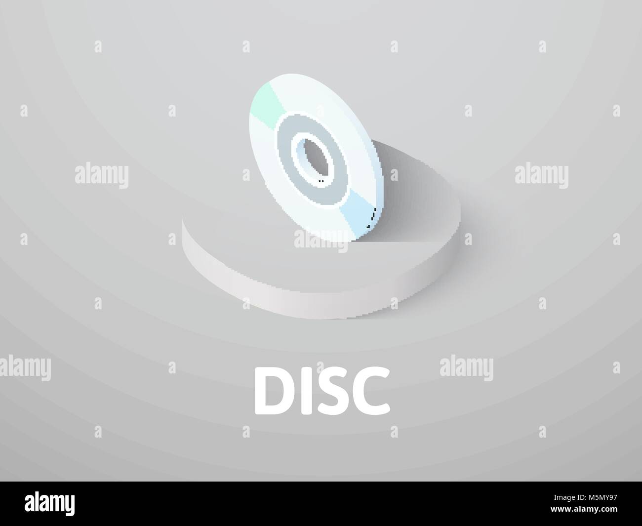 Disc isometrische Symbol Farbe Hintergrund isoliert Stock Vektor