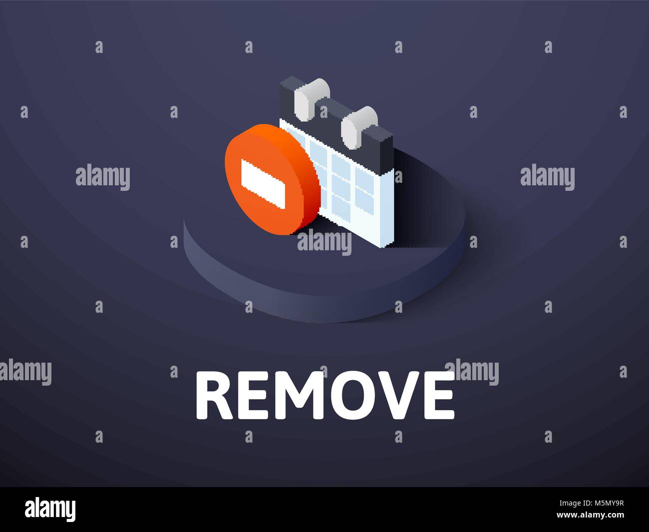 Isometrische Symbol Farbe Hintergrund entfernen Stock Vektor