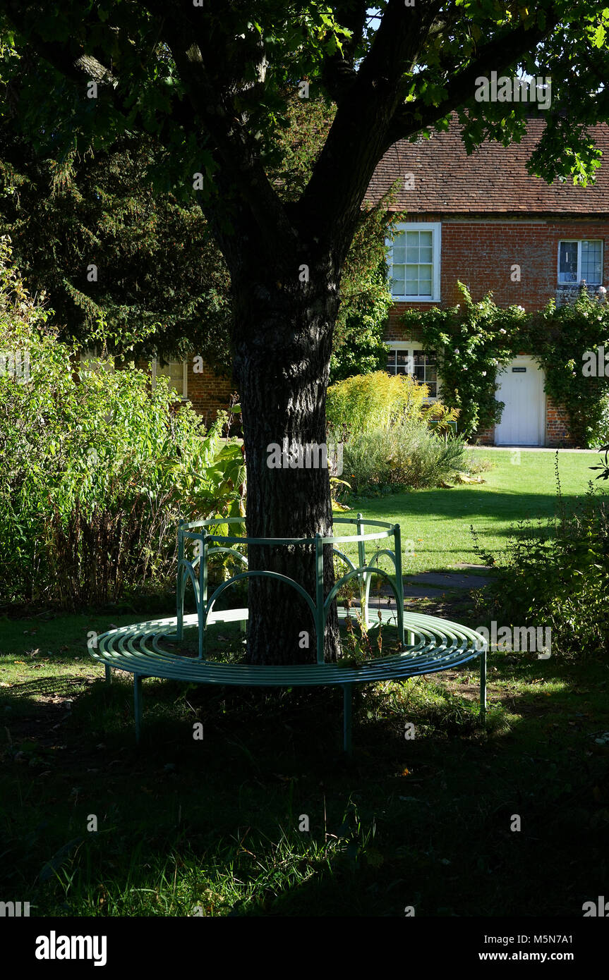 Einen Sitz in Jane Austen's Garten Stockfoto