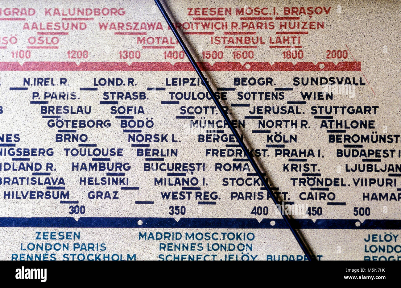 Radiosender auf alten Radio Stockfoto