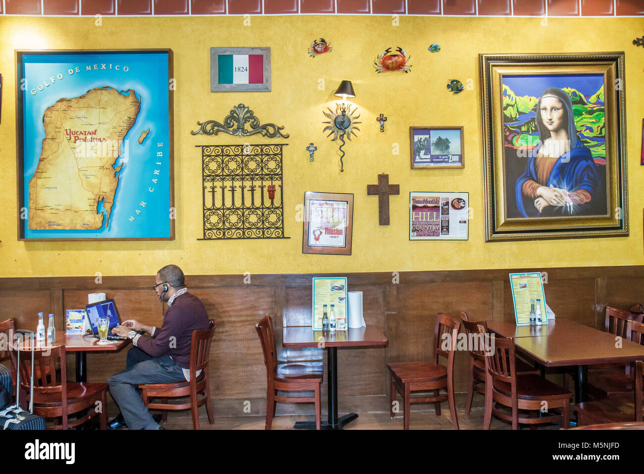 Cancun Mexico, Mexican, Yucatán Peninsula, Quintana Roo, Cancun International Airport, Restaurant Restaurants Essen Essen Essen Essen Essen Essen gehen Cafe Cafés Bistro, Tabl Stockfoto