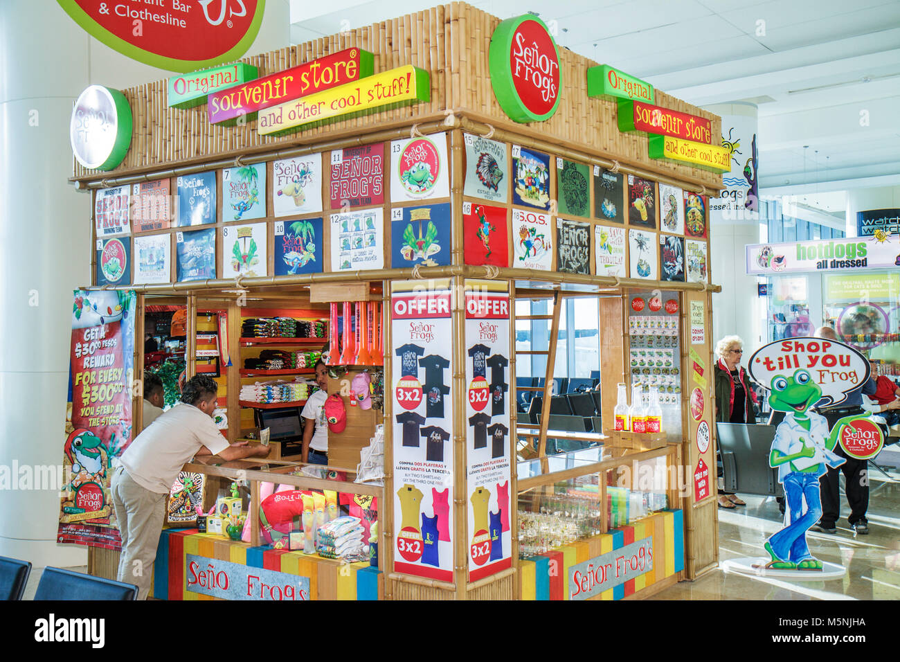 Cancun Mexiko, Mexiko, Cancun International Airport, Shopping Shopper Shopper Shop Shops Markt Märkte Markt Kauf Verkauf, Einzelhandel Geschäfte Stockfoto