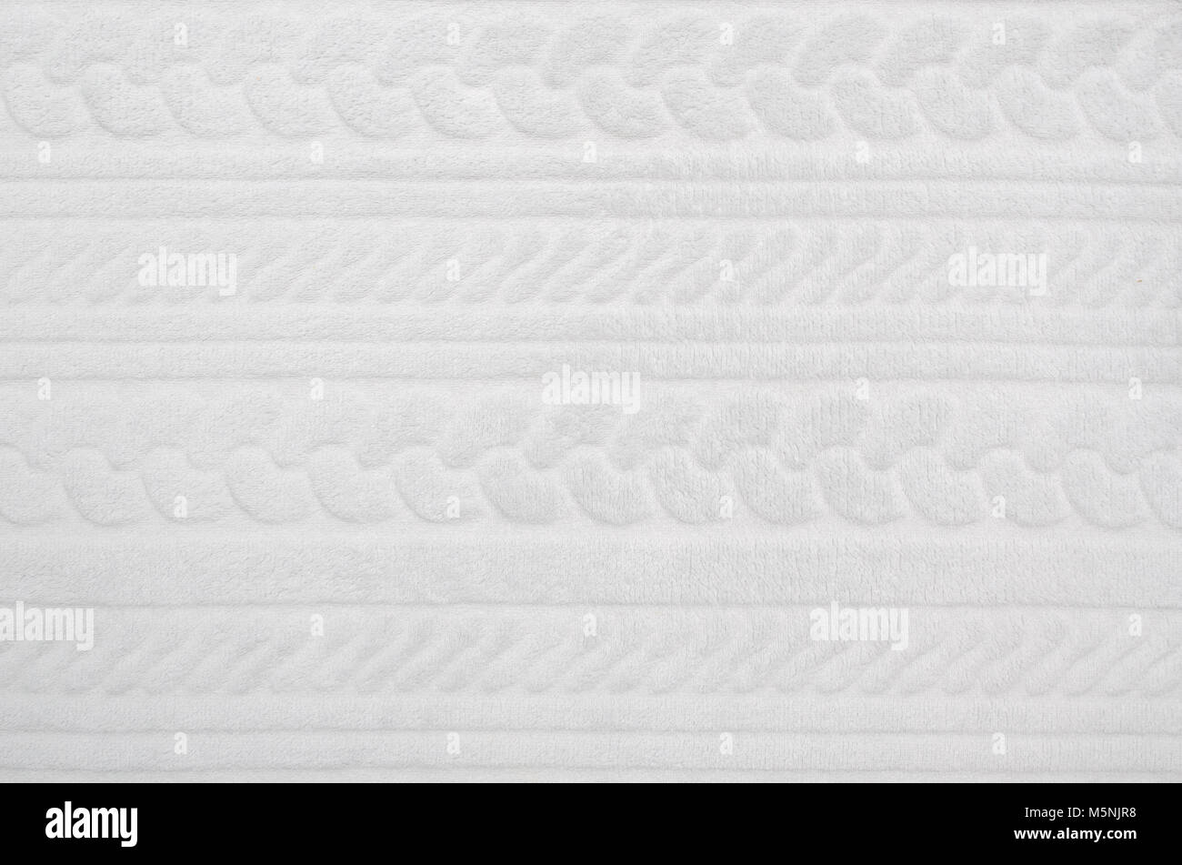 Weiße Decke Nahaufnahme Textur oder Hintergrund. Decke Textur Hintergrund white Fabric swatch weichen Design Konzept Stockfoto