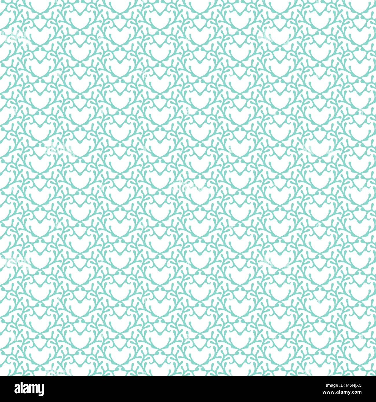 Hand gezeichneten Ornamente, blau türkis Abstract Background, abstrakte Blumen Hand gezeichnet Stock Vektor