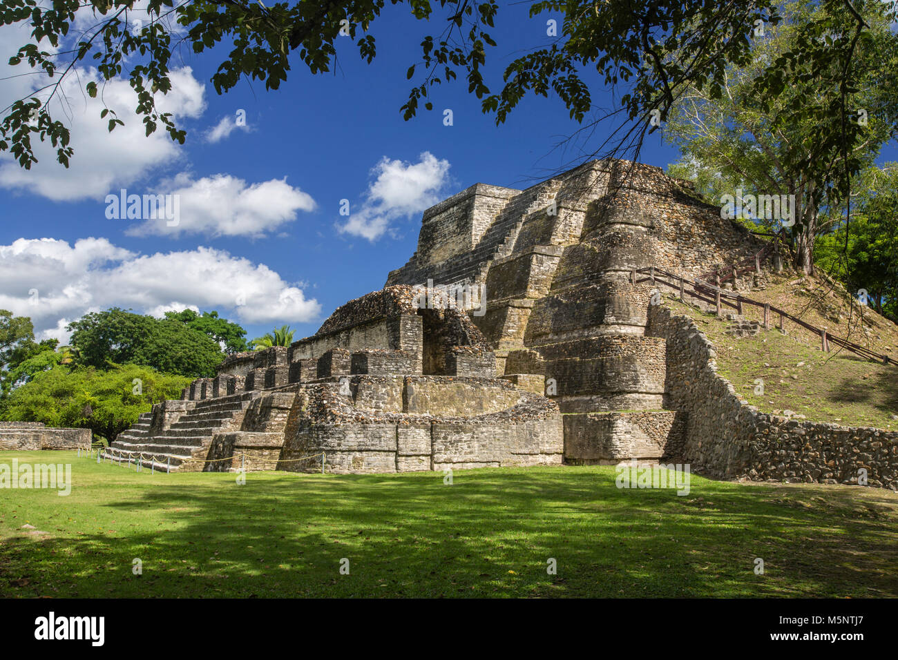 Die Altun Ha Belize Maya Ruinen Stockfoto