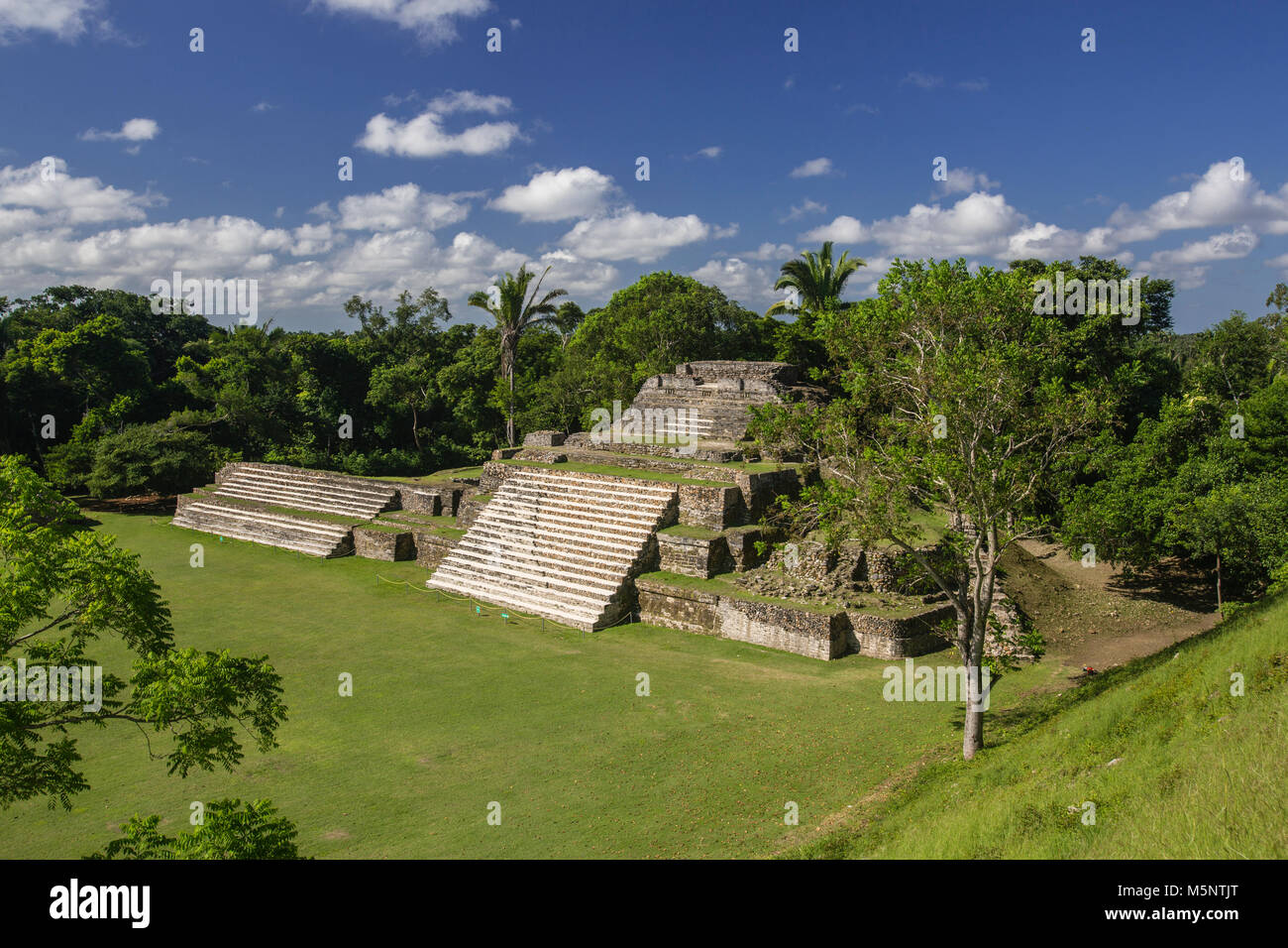 Die Altun Ha Belize Maya Ruinen Stockfoto