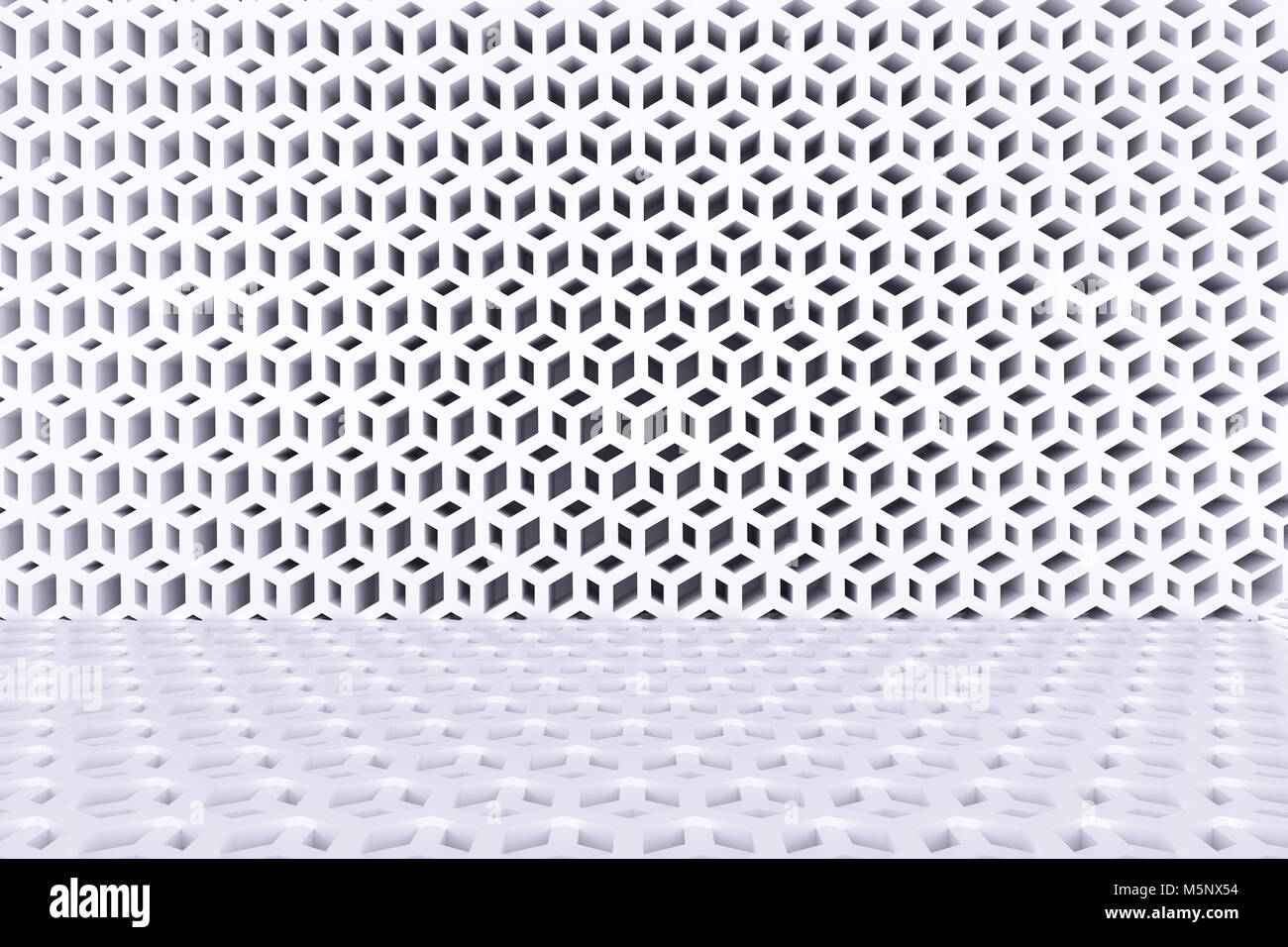3D-Rendering des abstrakten Hexagon Hintergrund Stockfoto