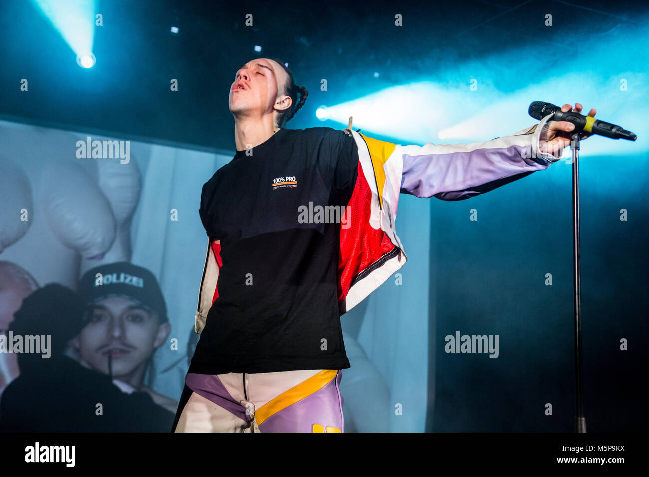 Barcelona, Spanien. Februar 24, 2018. Konzert von Tommy Cash in Apolo 2 von Houston Party organisiert. Fotograf: © Aitor Rodero. Stockfoto