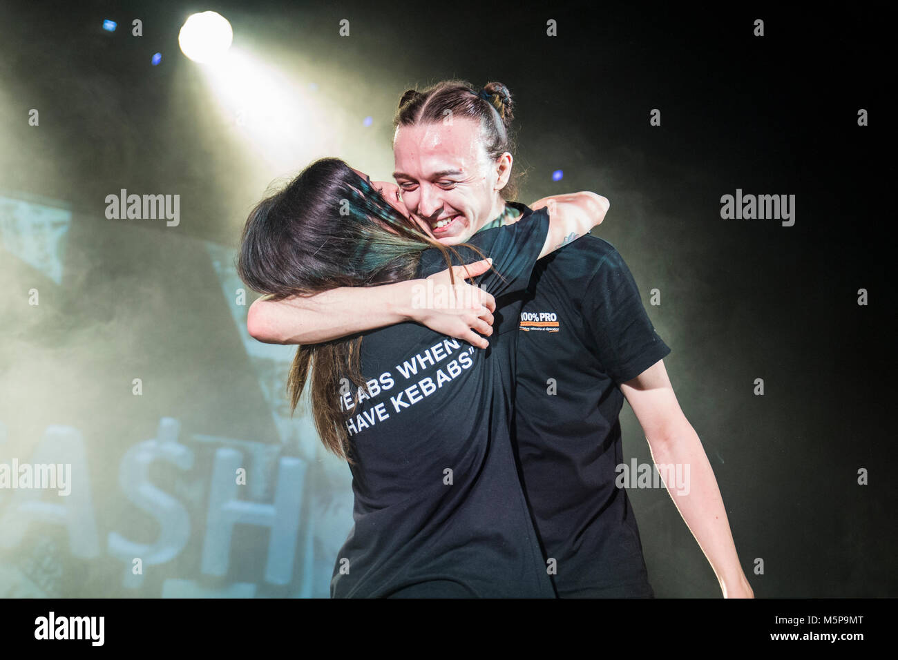 Barcelona, Spanien. Februar 24, 2018. Konzert von Tommy Cash in Apolo 2 von Houston Party organisiert. Fotograf: © Aitor Rodero. Stockfoto