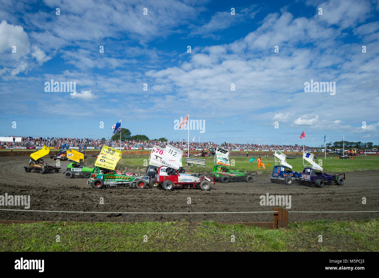 Die Niederlande. Sint Maarten. 13-08-2017. Niederländische Meisterschaft Stockcar Racing Stockfoto