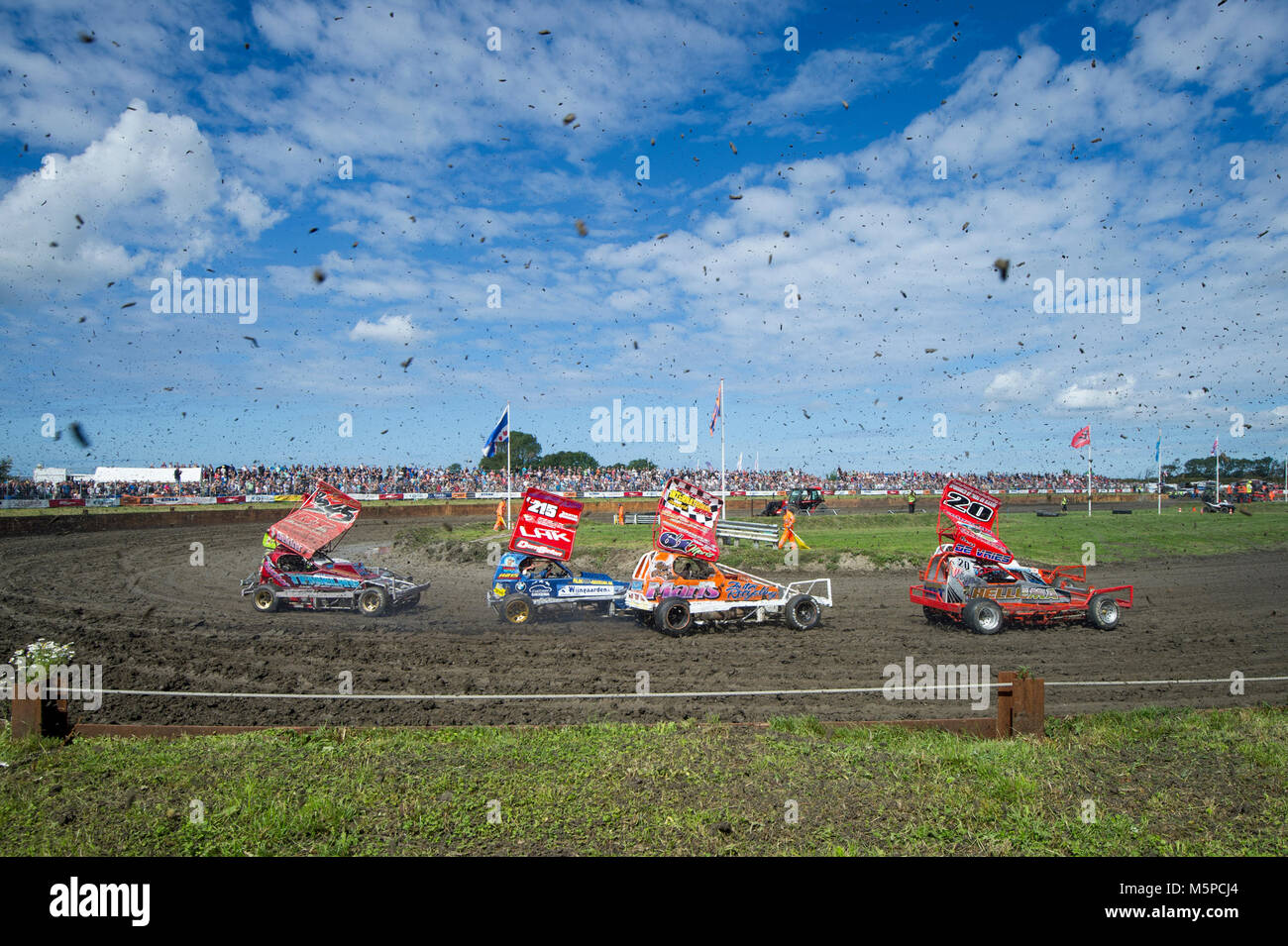 Die Niederlande. Sint Maarten. 13-08-2017. Niederländische Meisterschaft Stockcar Racing Stockfoto