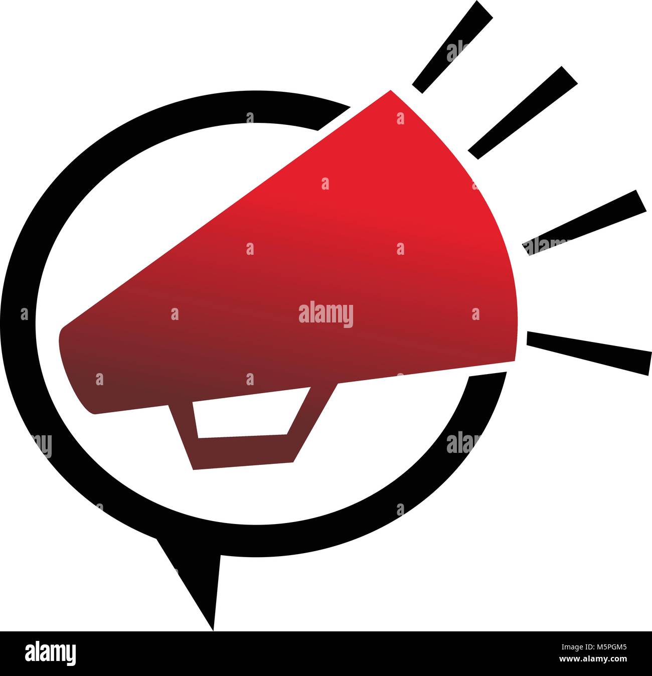 Megaphon Soziale Stock Vektor