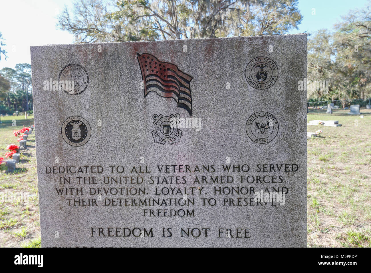 Historischen Roten Ebene Friedhof in Florida Stockfoto