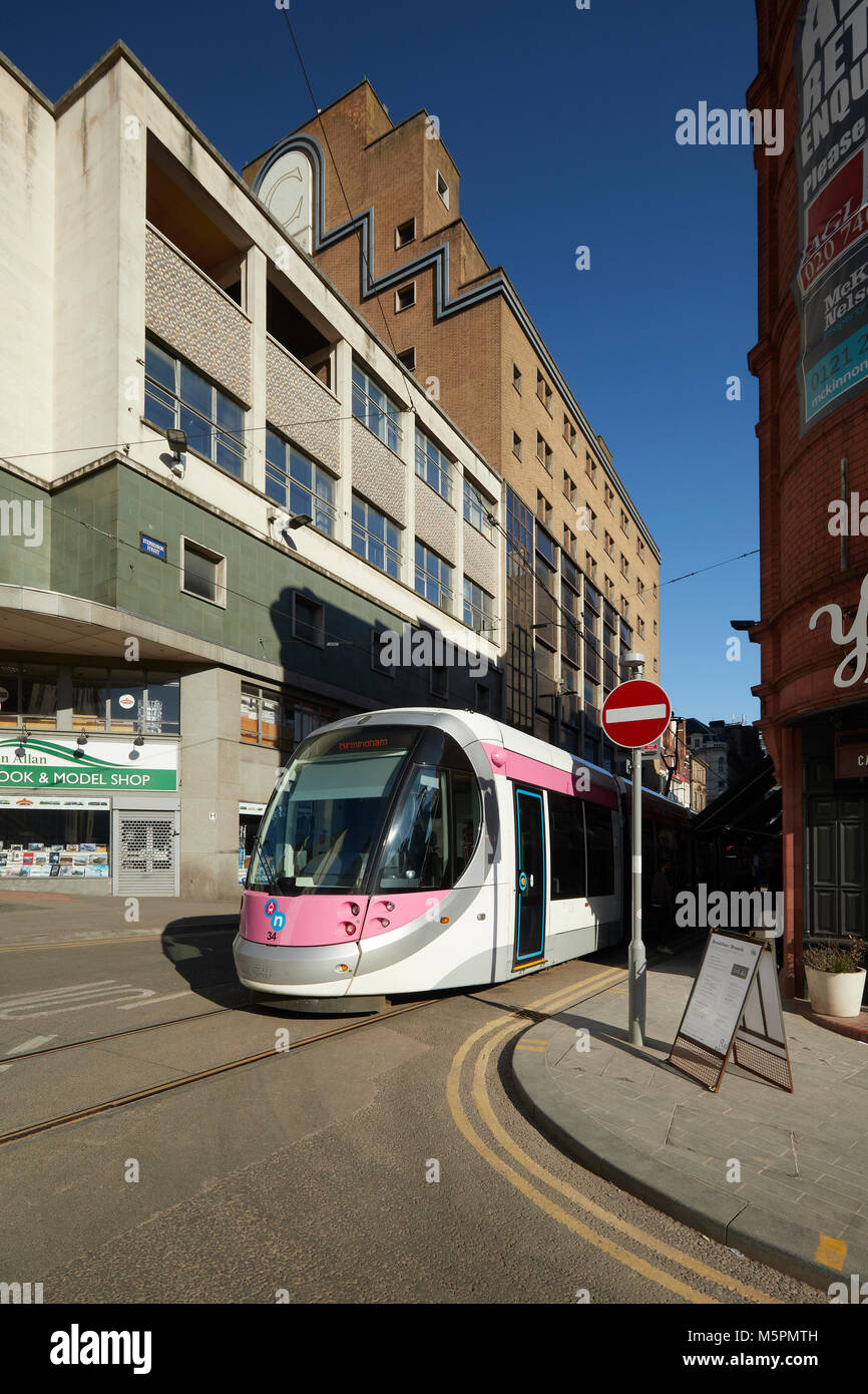 Midland Metro Stephenson Street Birmingham West Midlands England Großbritannien Stockfoto