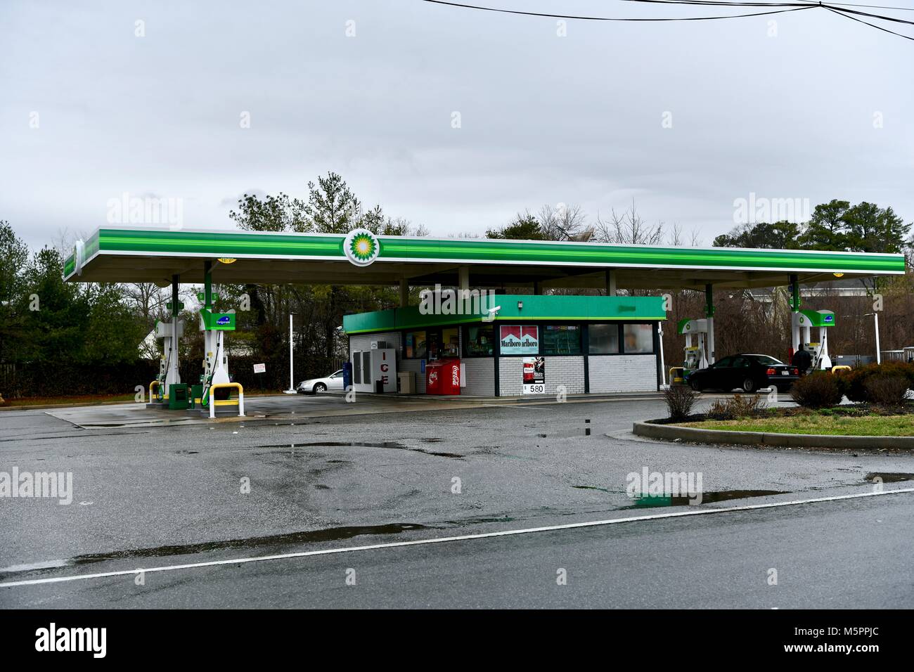 BP-Tankstelle Stockfoto