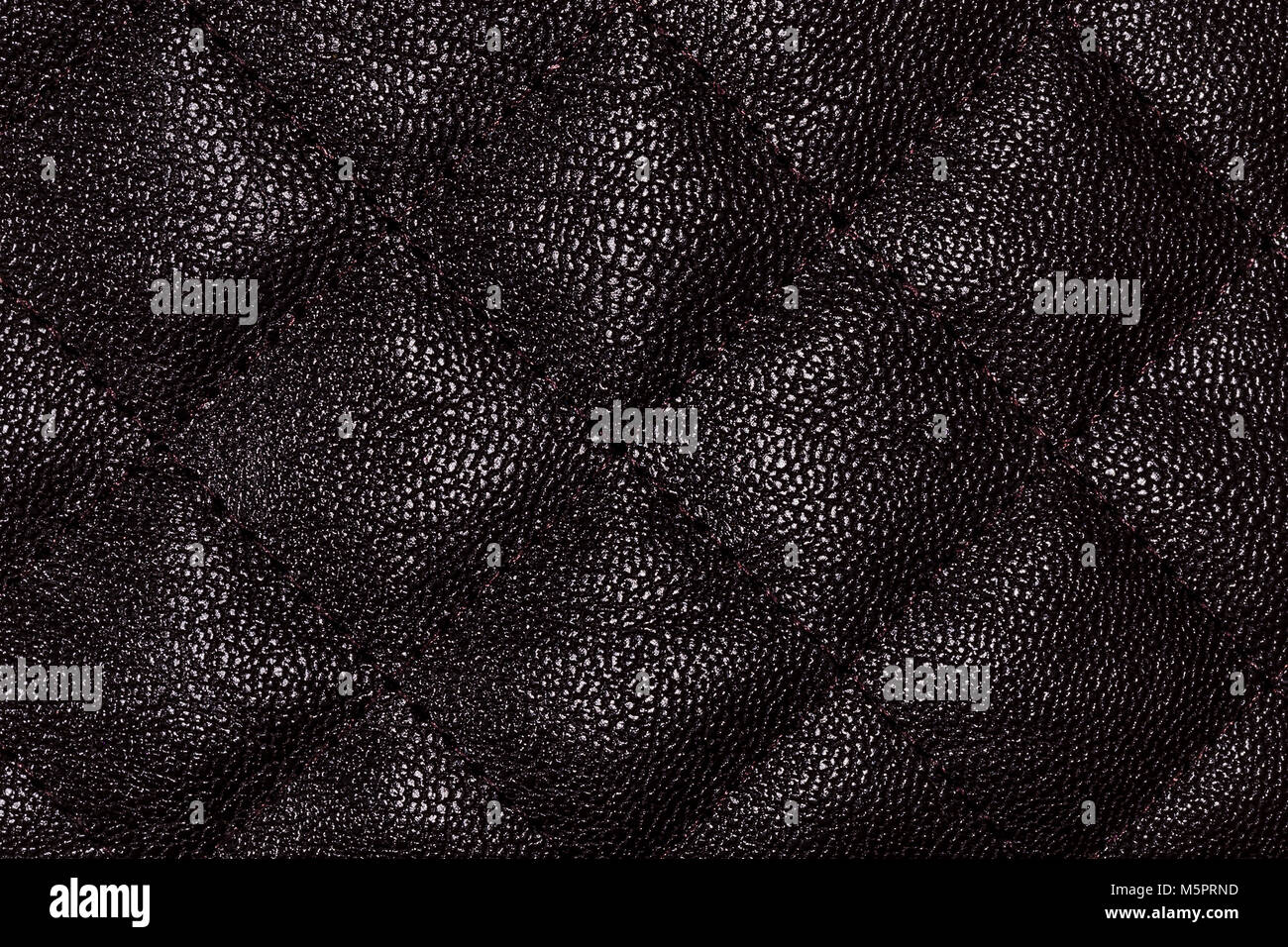 Schwarzes Leder mit rhombus Textur Stockfoto