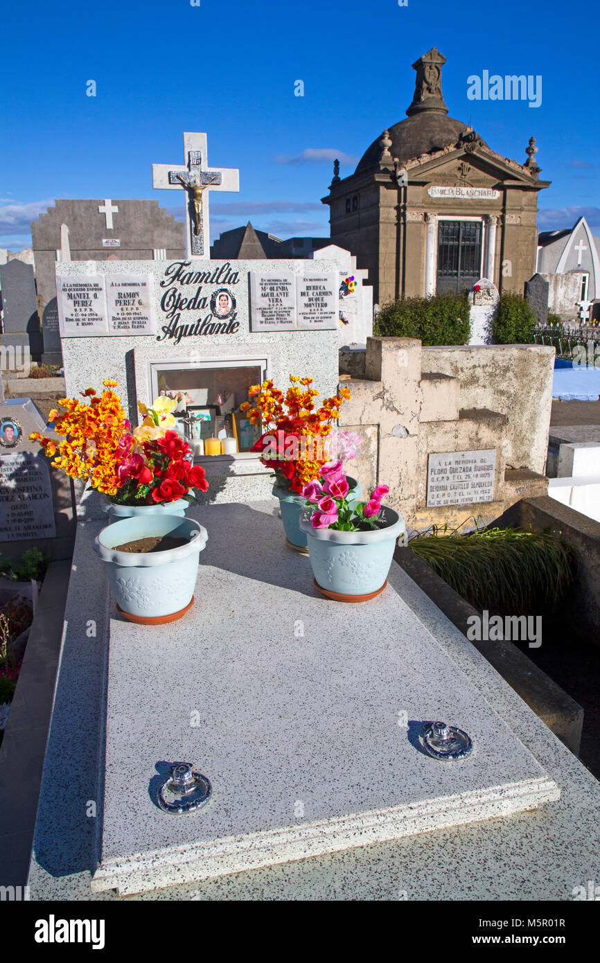 Cementerio municipal in Punta Arenas Stockfoto