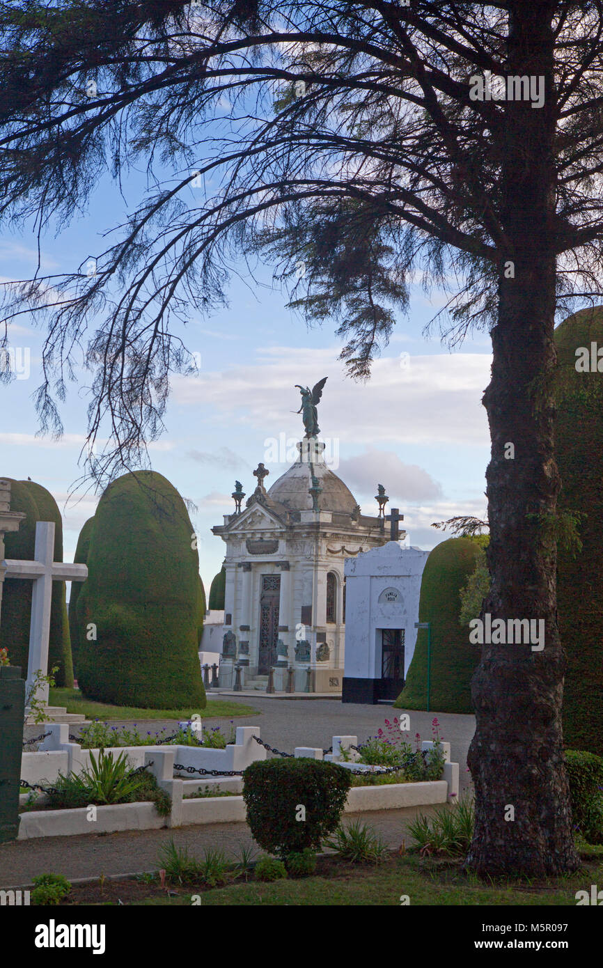 Mausoleum auf dem Cementerio municipal in Punta Arenas Stockfoto