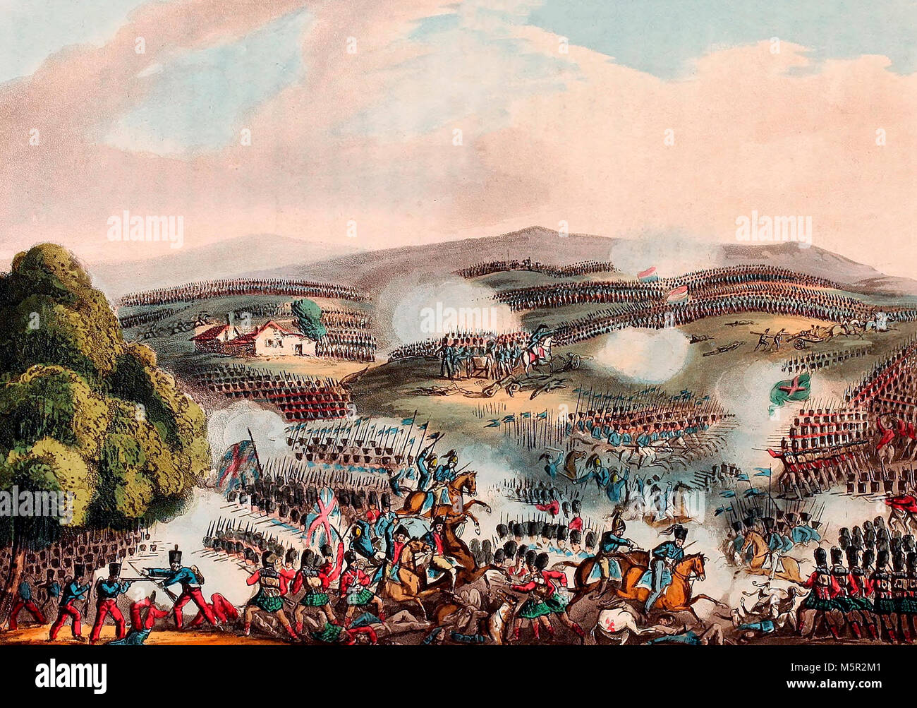 Schlacht von Quatre Bras - 16. Juni 1815 Stockfoto