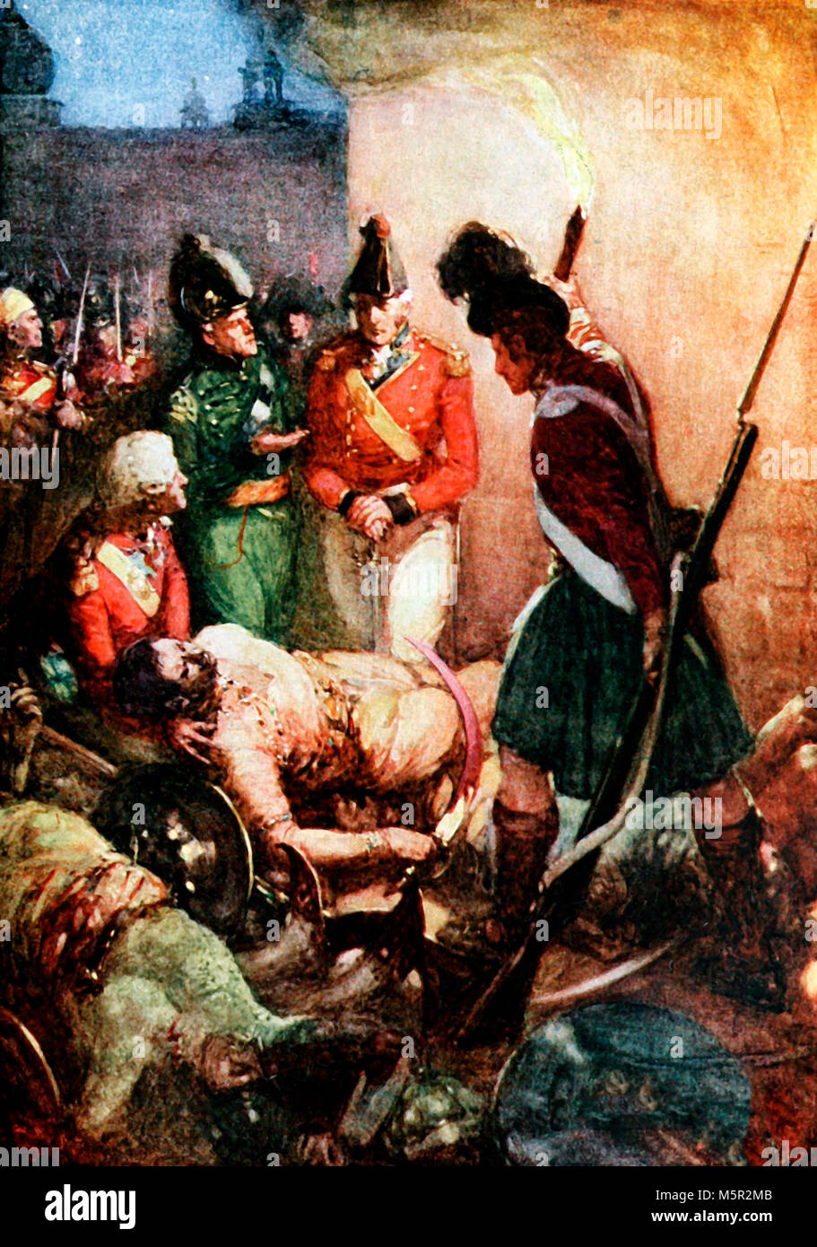 Tippoo Sultan's Körper wurde gefunden unter denen seiner Anhänger begraben Stockfoto