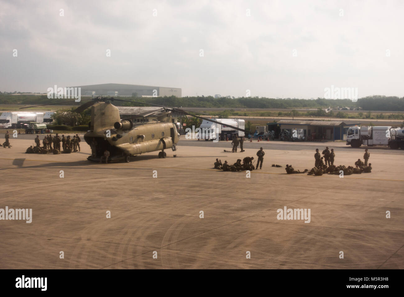 U-Tapao Rayong Pattaya Flughafen vom 22. Februar 2018 Stockfoto