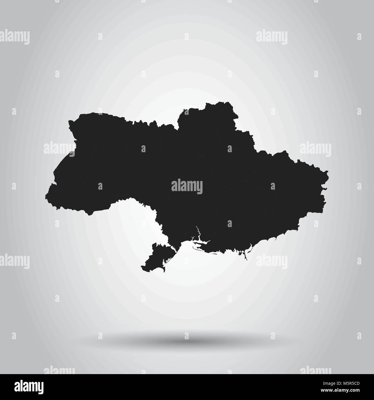 Ukraine Symbol Karte. Flache Vector Illustration. Ukraine unterzeichnen Symbol auf weißem Hintergrund. Stock Vektor