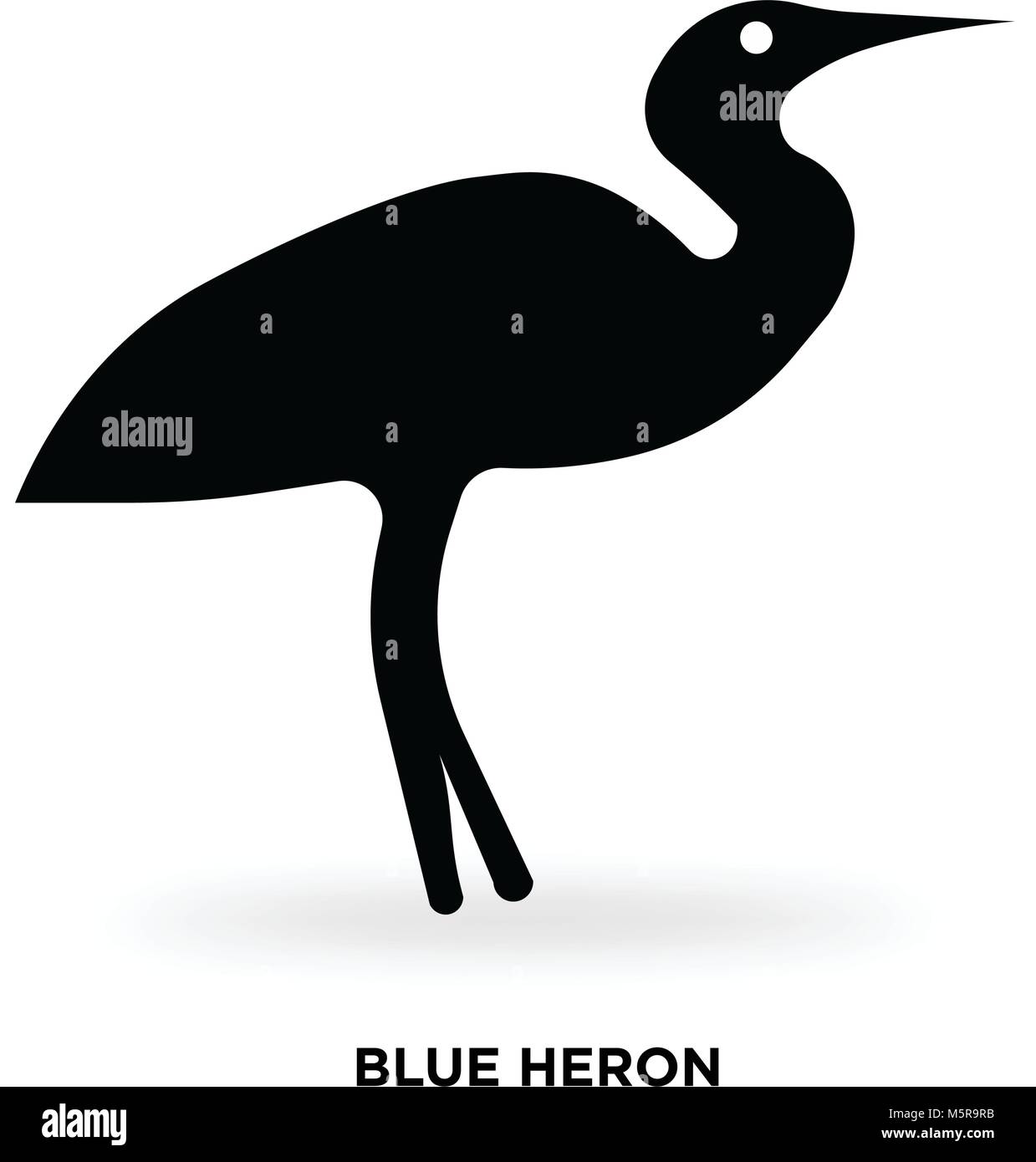 Blue heron Silhouette Stock Vektor