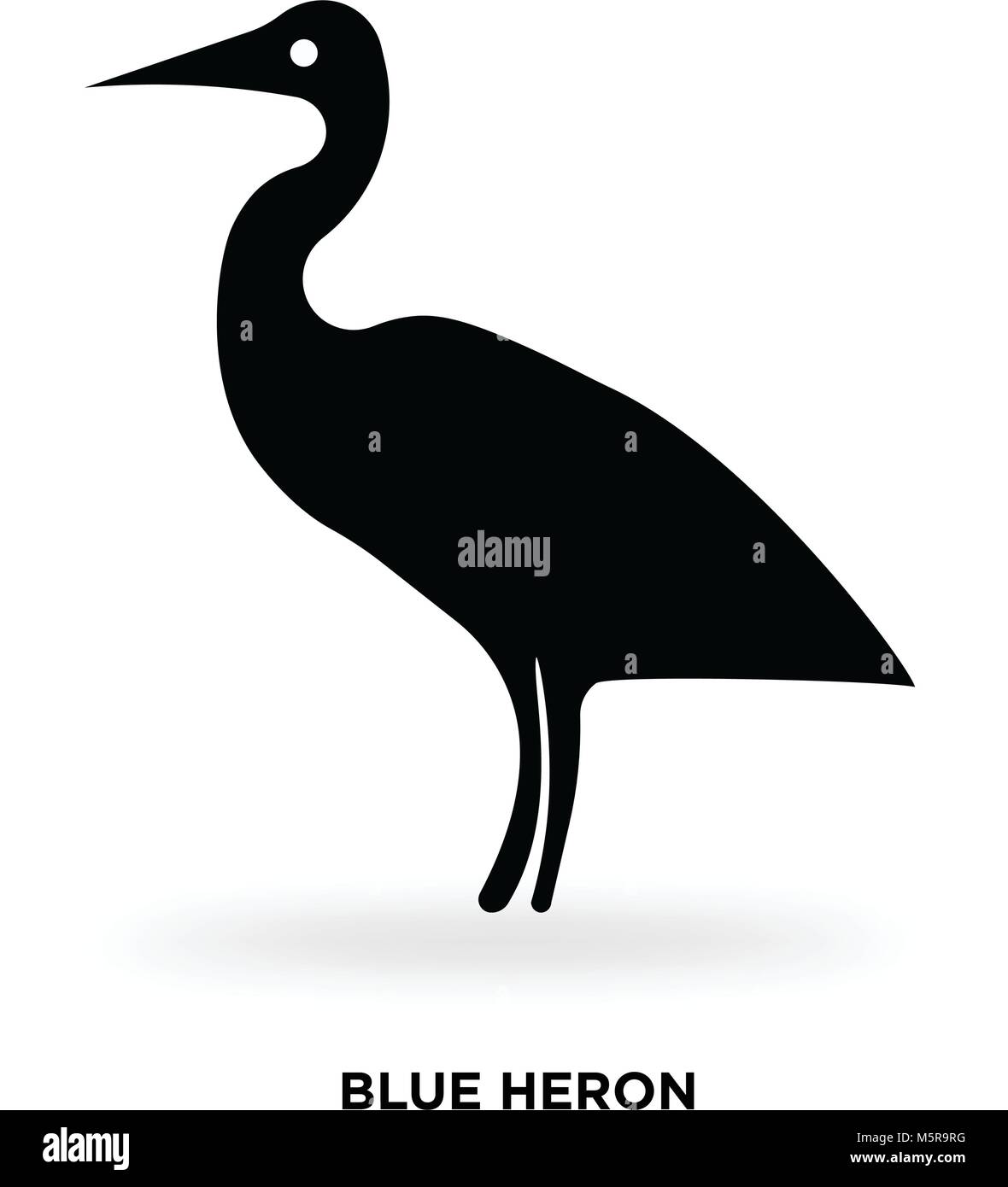 Blue heron Silhouette Stock Vektor