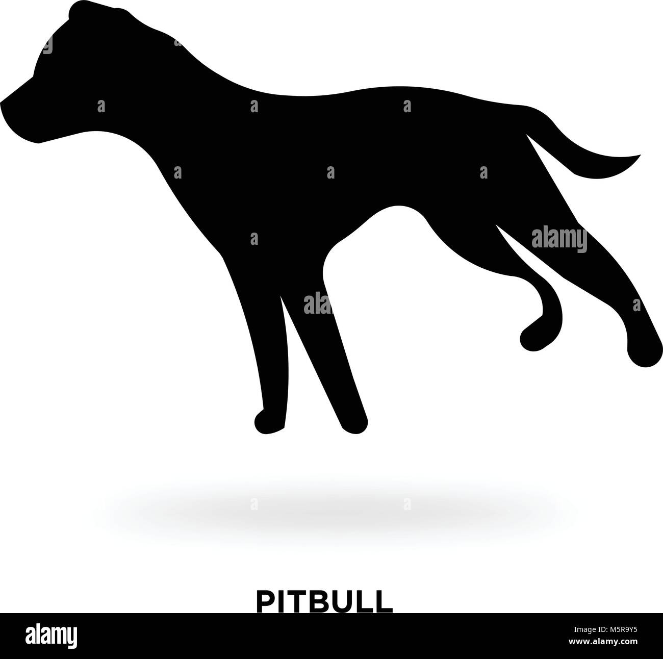 Pitbull Silhouette Stock Vektor