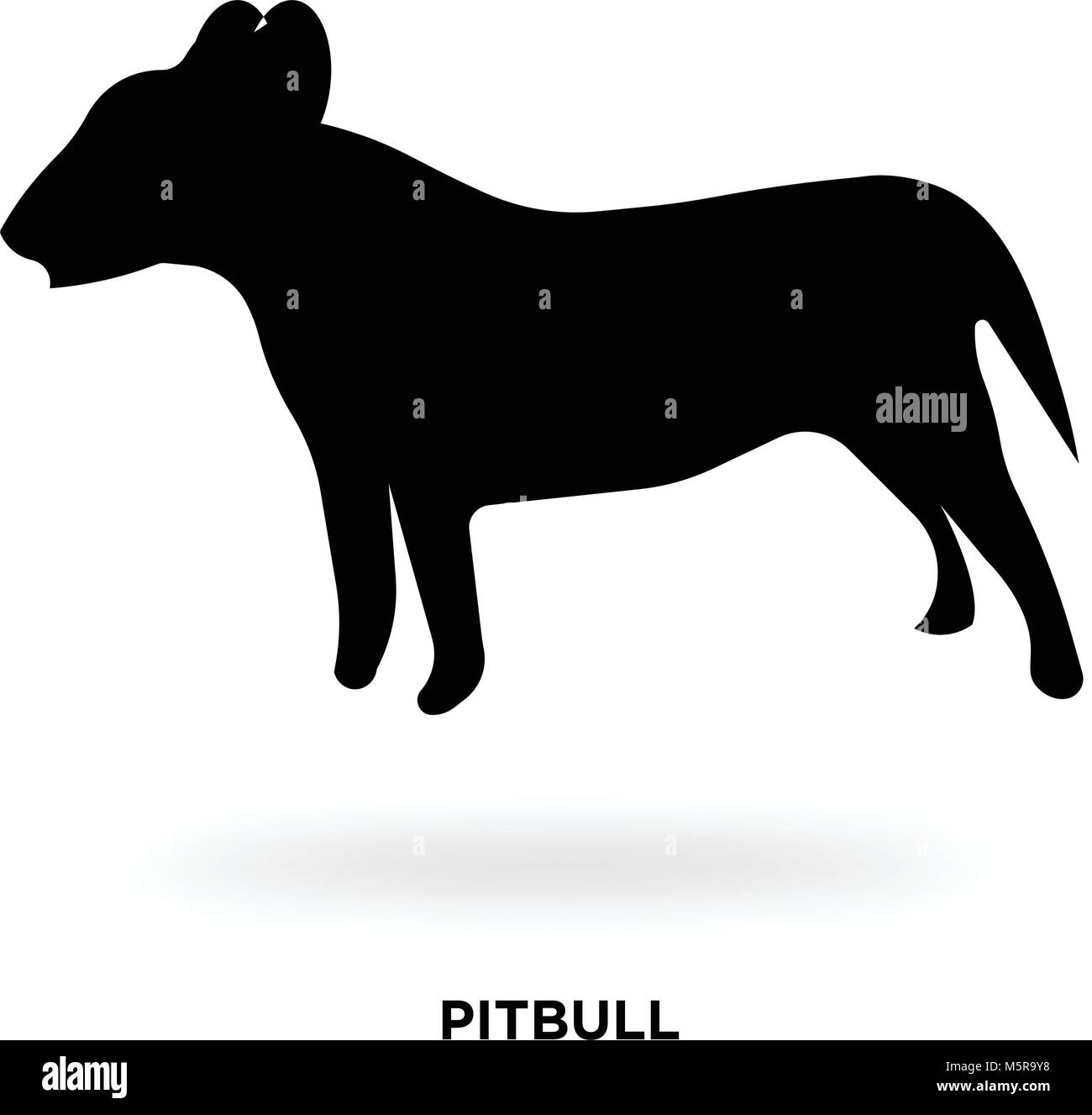Pitbull Silhouette Stock Vektor