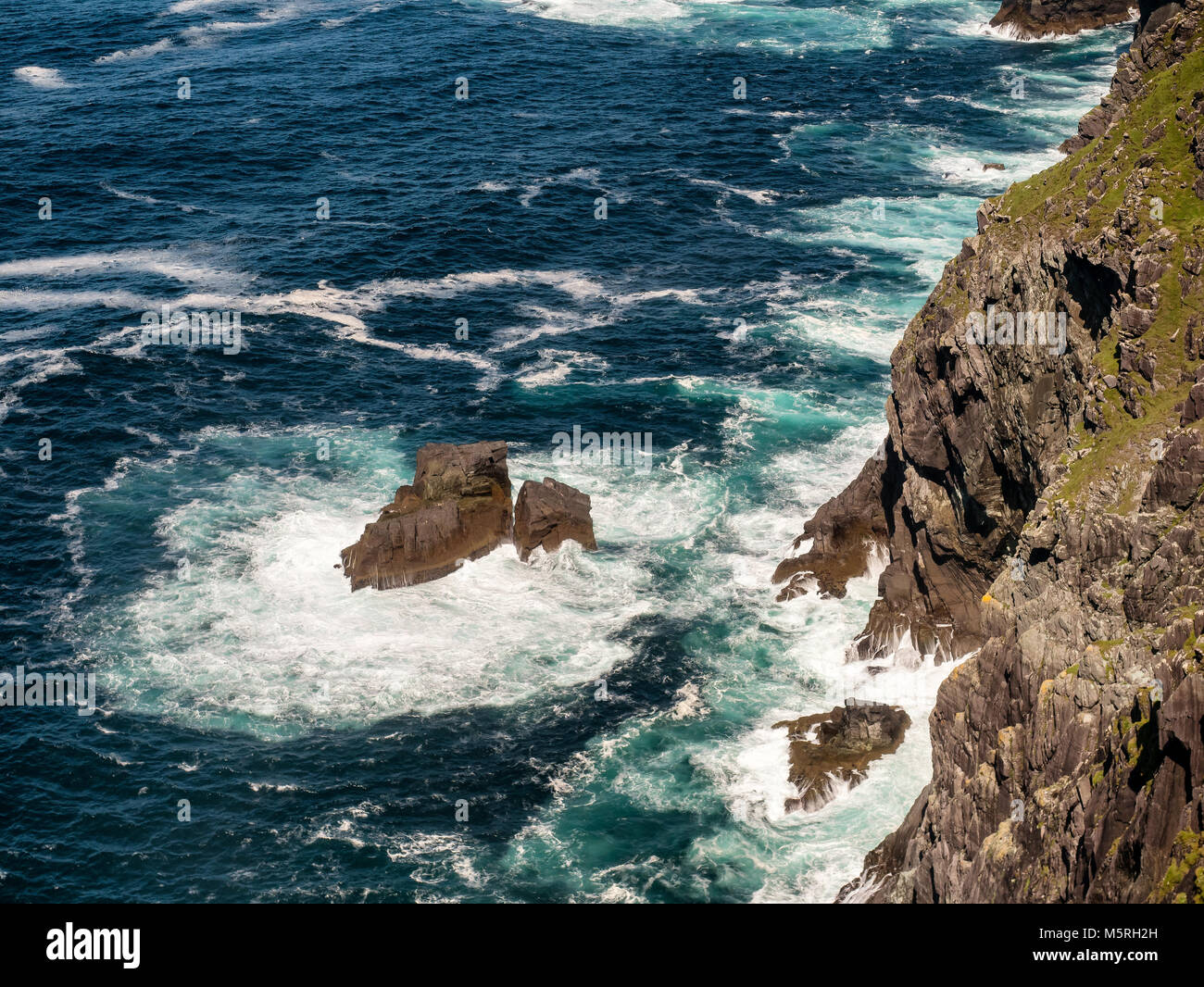 Bray Head und den Atlantischen Ozean auf Valentia Island in Irland Stockfoto