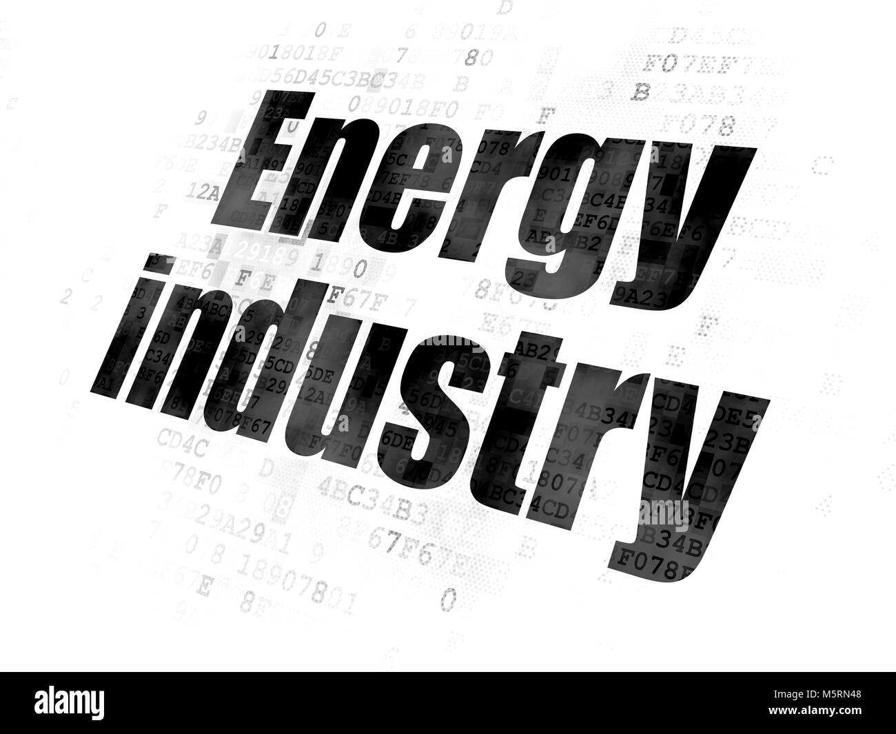 Manufacuring Konzept: Energiewirtschaft auf Digital-Hintergrund Stockfoto