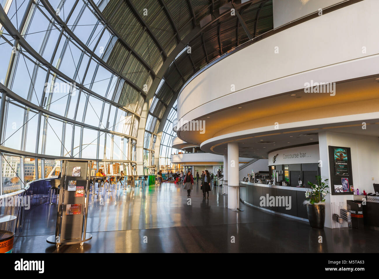 Newcastle Glasshouse Building, Innenansicht des Glasshouse International Centre for Music in Newcastle upon Tyne, England, Großbritannien Stockfoto