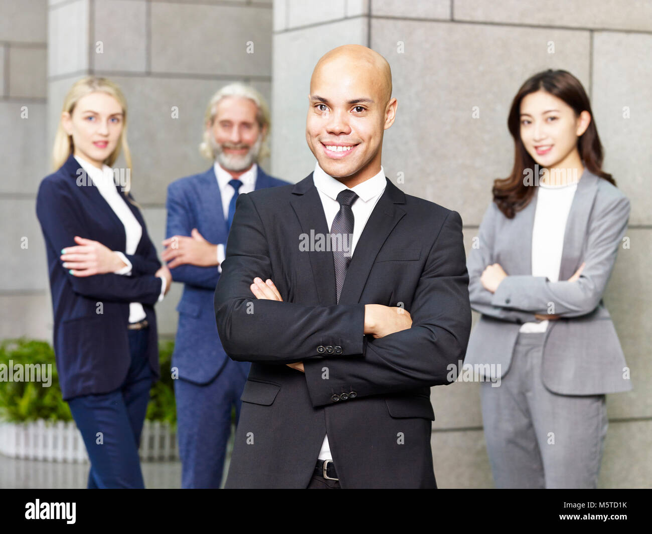 Porträt von einem Team von multinationalen und multiethnischen corporate business Menschen. Stockfoto