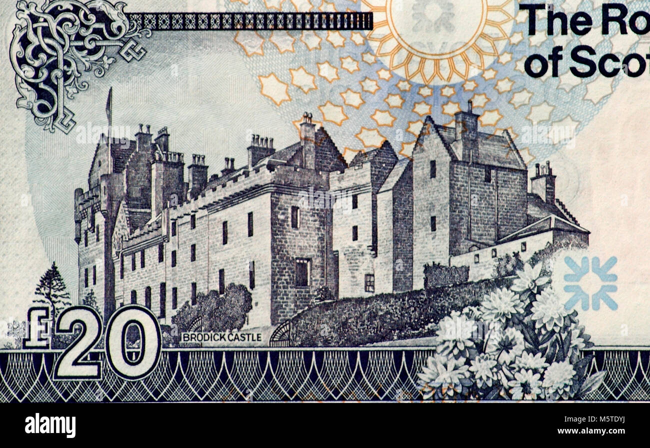 Schottland 20 20 Pound Bank Note Stockfoto